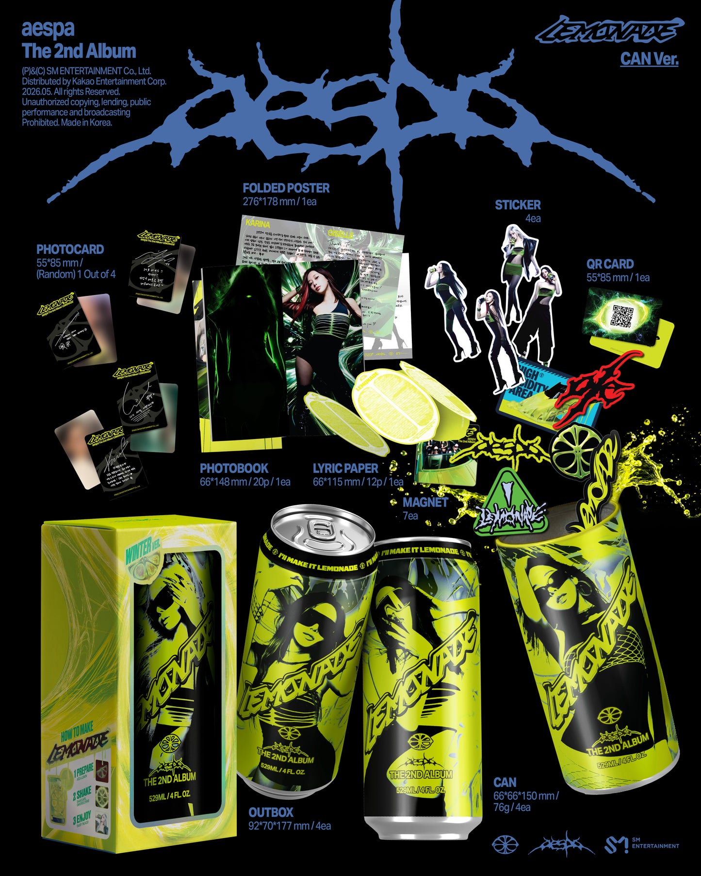 aespa - 2nd Album [LEMONADE] (CAN Ver.) (SMART ALBUM)