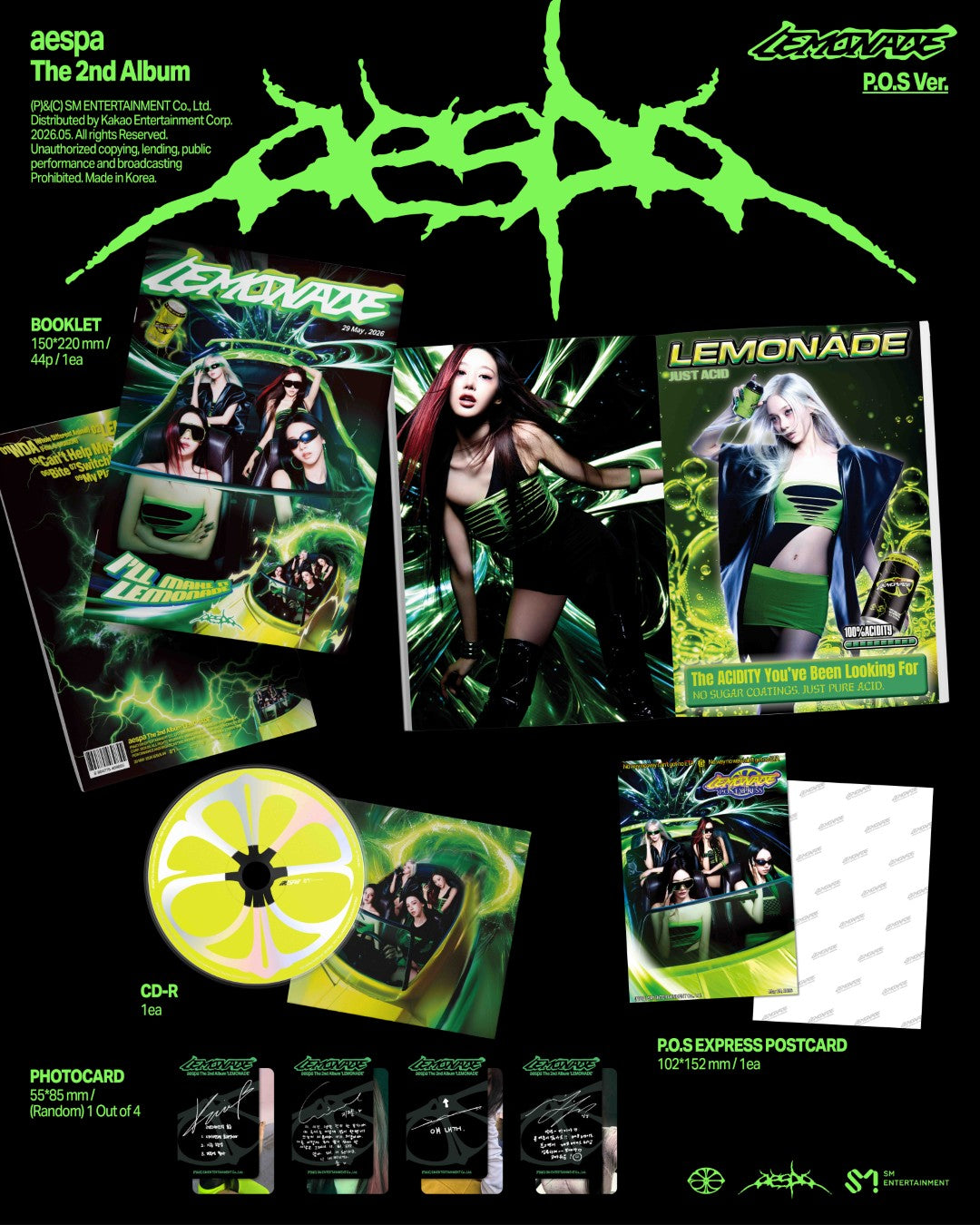 aespa - 2nd Album [LEMONADE] (P.O.S Ver.)