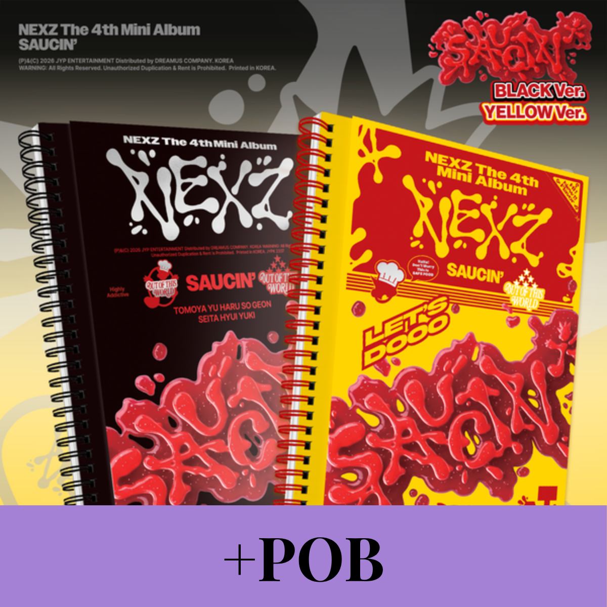 (Ktown4u Gift + Pre-order Bonus) NEXZ - 4th Mini Album [SAUCIN'] (Photobook Ver.)