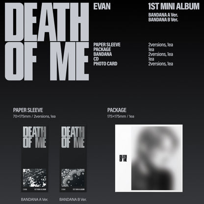 EVAN - 1st Mini Album [DEATH OF ME] (BANDANA Ver.)