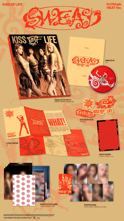 (Ktown4u Gift) KISS OF LIFE - 3rd Single Album [SWEAT] (HEAT Ver.)
