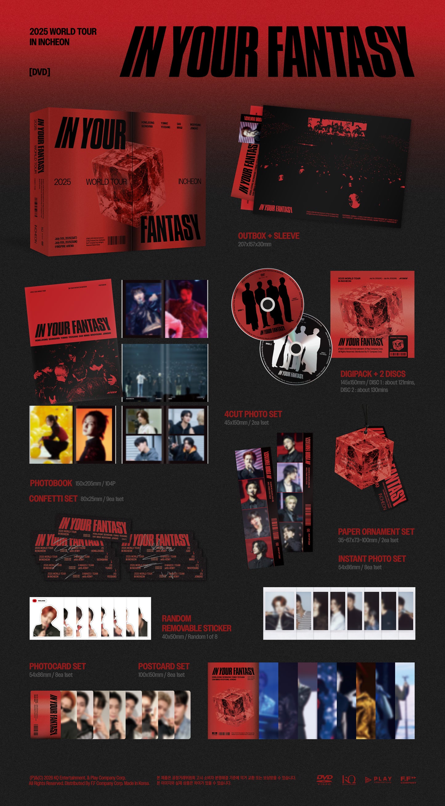 ATEEZ - [2025 WORLD TOUR [IN YOUR FANTASY] INCHEON] DVD