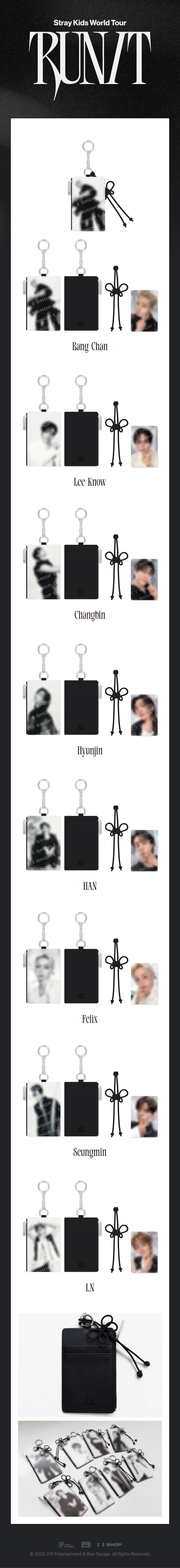 (+ Gift) Stray Kids - [2026 World Tour [RUN IT] MD] CARD HOLDER KEYRING