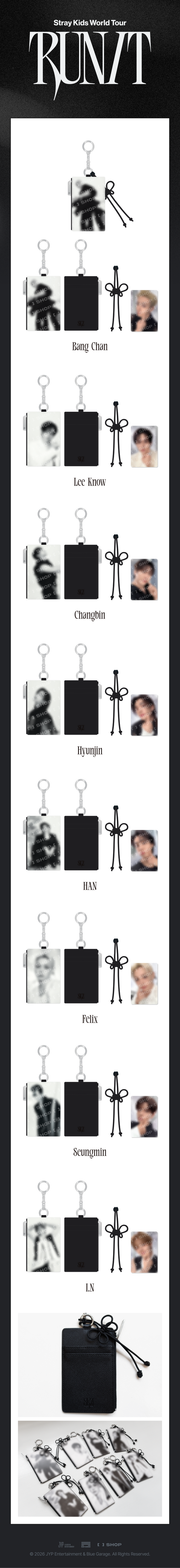 (+ Gift) Stray Kids - [2026 World Tour [RUN IT] MD] CARD HOLDER KEYRING