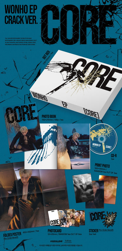 (Pre-order Gift) WONHO - EP Album [CORE] (Crack Ver.)