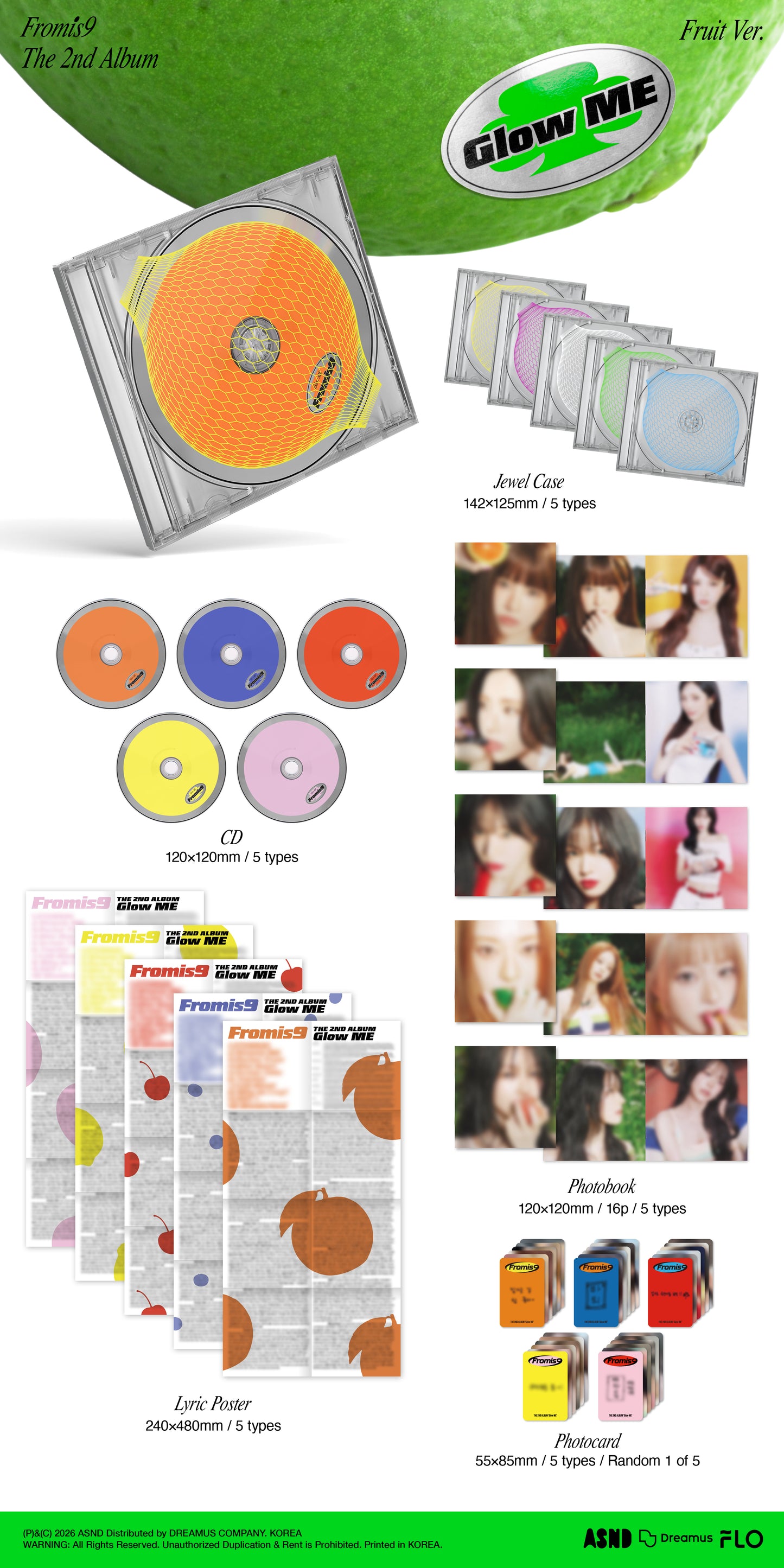 fromis_9 - 2nd Album [Glow ME] (Fruit Ver.)