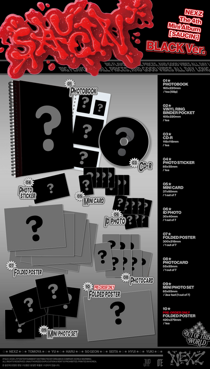 (Ktown4u Gift + Pre-order Bonus) NEXZ - 4th Mini Album [SAUCIN'] (Photobook Ver.)