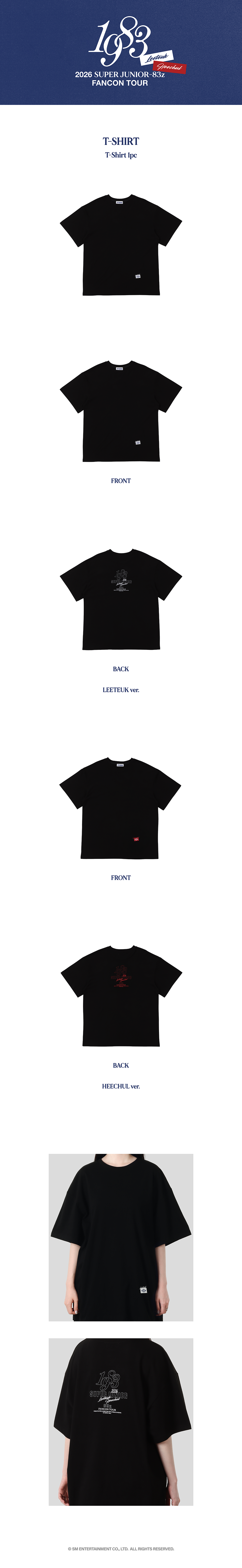 SUPER JUNIOR-83z - [2026 FAN-CON TOUR [1983] IN SEOUL MD] T-SHIRT
