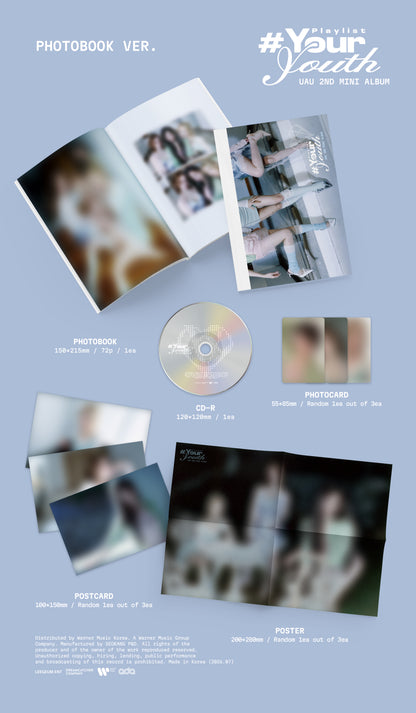 (Makestar Gift) UAU - 2nd Mini Album [Playlist #Your Youth] (PHOTOBOOK Ver.)