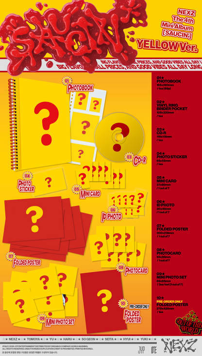 (Ktown4u Gift + Pre-order Bonus) NEXZ - 4th Mini Album [SAUCIN'] (Photobook Ver.)