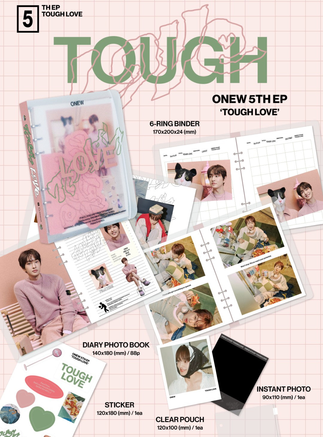 ONEW - 5th Mini Album [TOUGH LOVE] (NOTE Ver.)