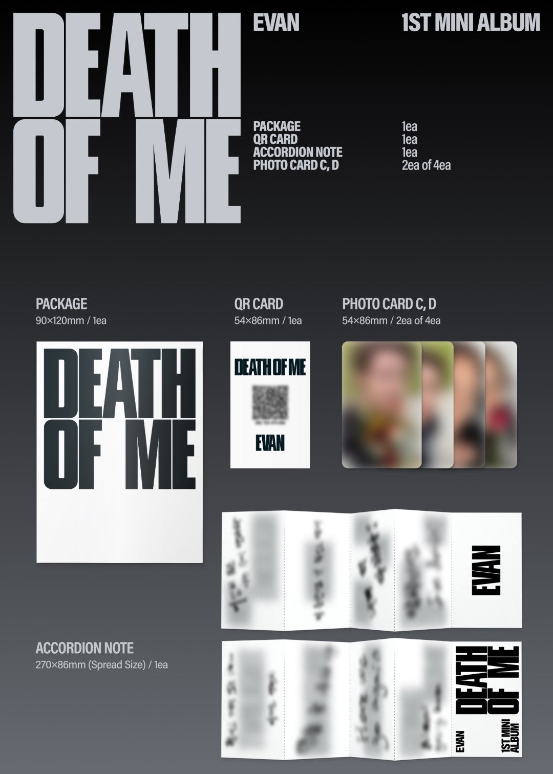EVAN - 1st Mini Album [DEATH OF ME] (Weverse Albums ver.)