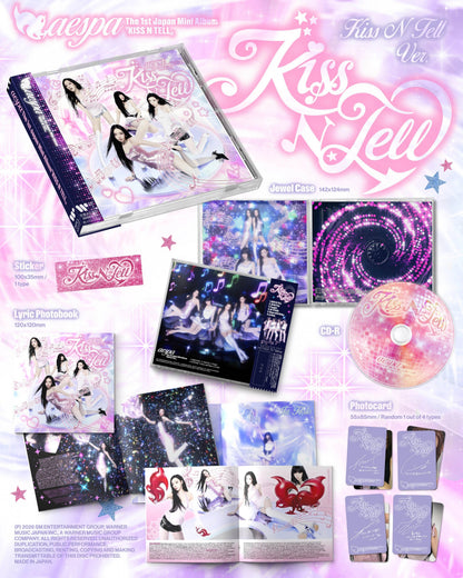 aespa - JAPAN 1st Mini Album [Kiss N Tell] (KISS N TELL Ver.)
