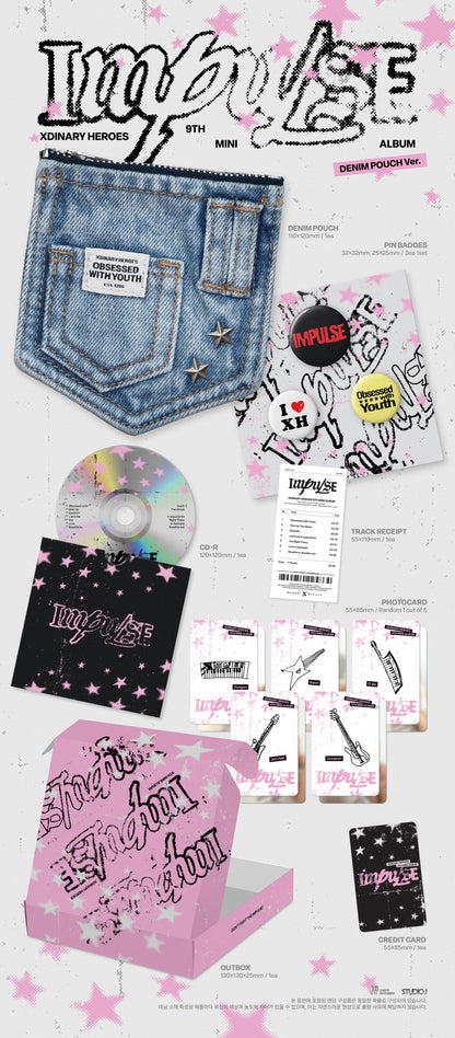 (AppleMusic) Xdinary Heroes - 9th Mini Album [IMPULSE] (DENIM POUCH Ver.)