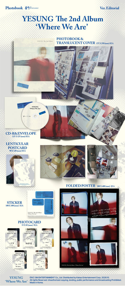(Ktown4u Gift) YESUNG (SUPER JUNIOR) - 2nd Album [Where We Are] (SET)