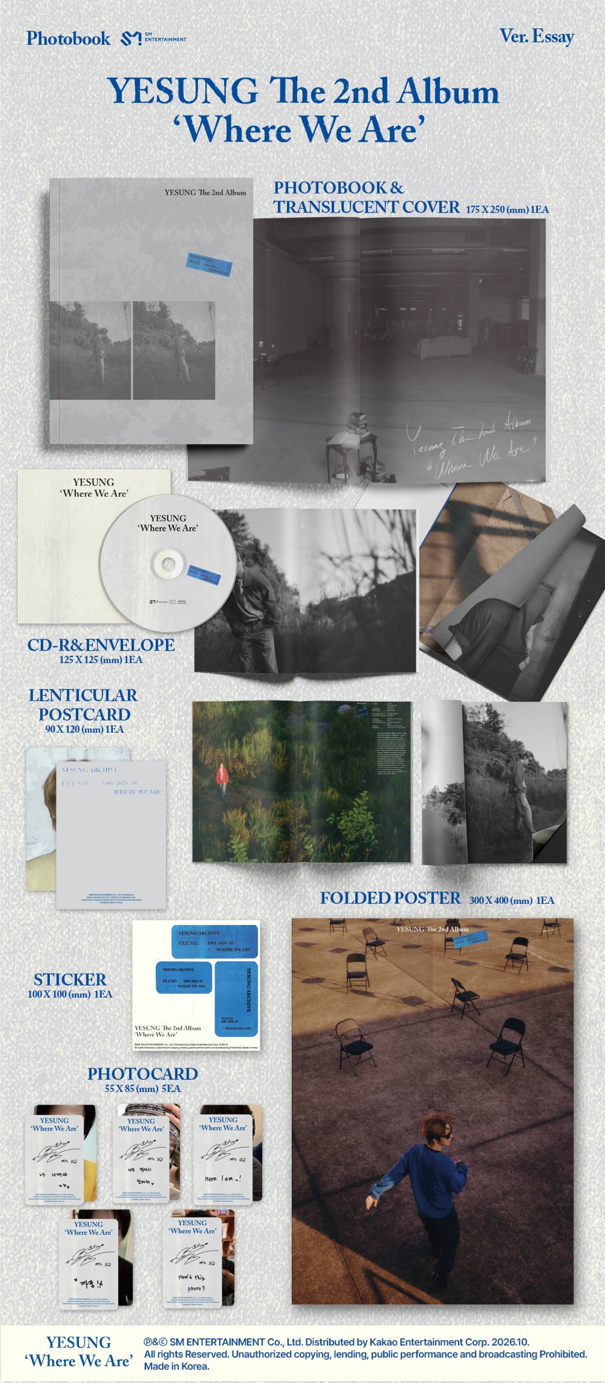 (Ktown4u Gift) YESUNG (SUPER JUNIOR) - 2nd Album [Where We Are] (SET)