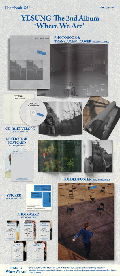(Ktown4u Gift) YESUNG (SUPER JUNIOR) - 2nd Album [Where We Are] (SET)