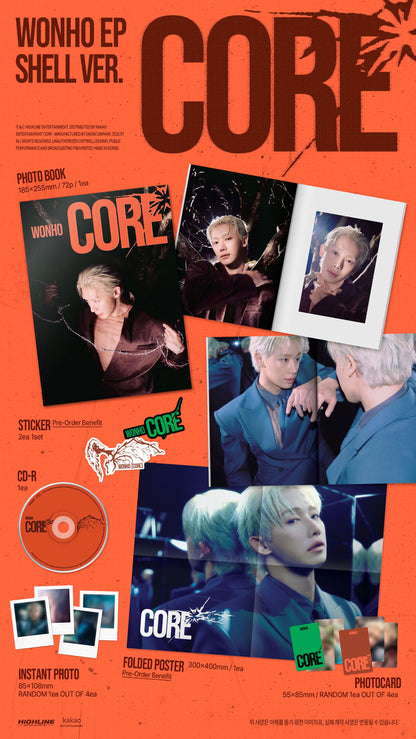 (Pre-order Gift) WONHO - EP Album [CORE] (Raw Ver./Shell Ver.)