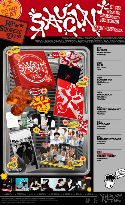 (Pre-order Bonus) NEXZ - 4th Mini Album [SAUCIN'] (MALLANG Ver.)