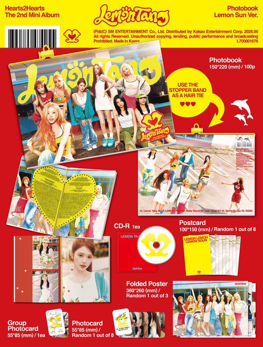 (Lucky Draw Gift) Hearts2Hearts - 2nd Mini Album [Lemon Tang] (Photobook Ver.)