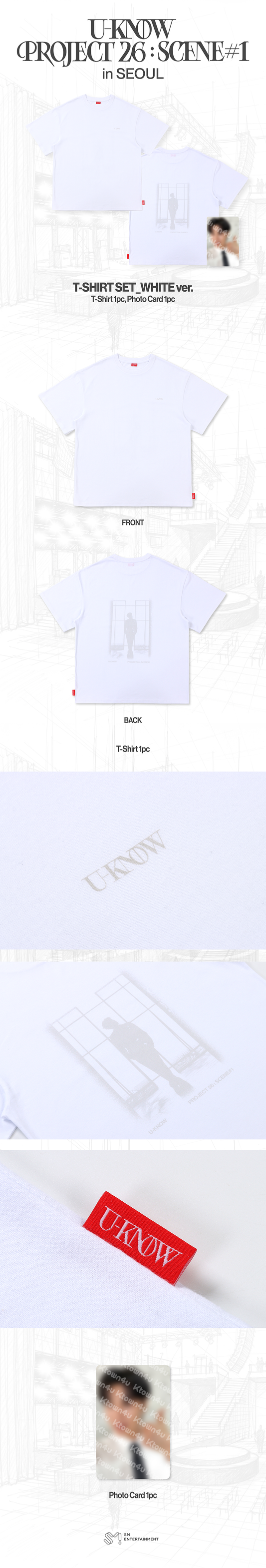 U-KNOW - [2026 [U-KNOW PROJECT 26 : SCENE#1] in SEOUL MD] T-SHIRT SET (WHITE Ver.)