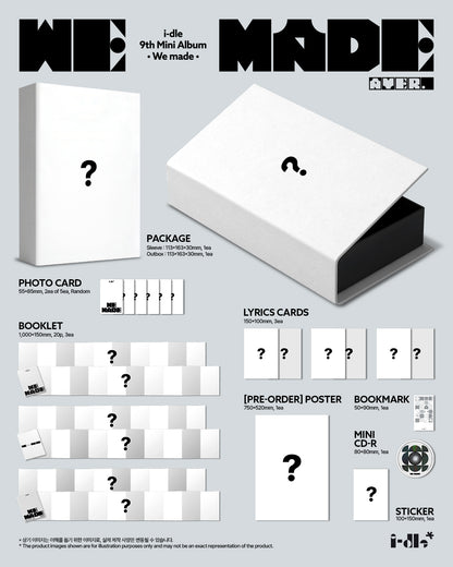 (Ktown Gift + First Press Gift) i-dle - 9th Mini Album [We made] (A/B/C Ver.)