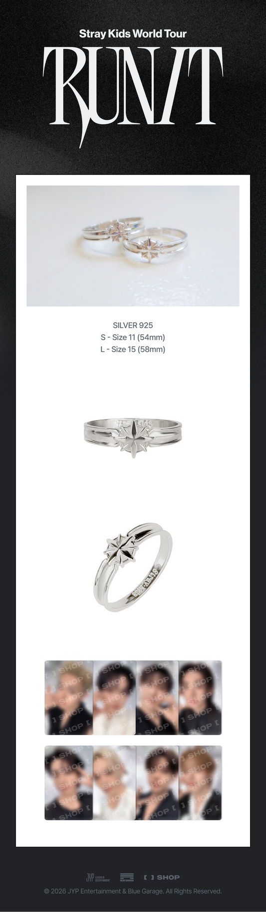 (+ Gift) Stray Kids - [2026 World Tour [RUN IT] MD] RING