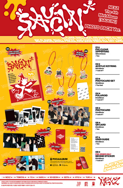 (Pre-order Bonus) NEXZ - 4th Mini Album [SAUCIN'] (PHOTO PACK Ver.)