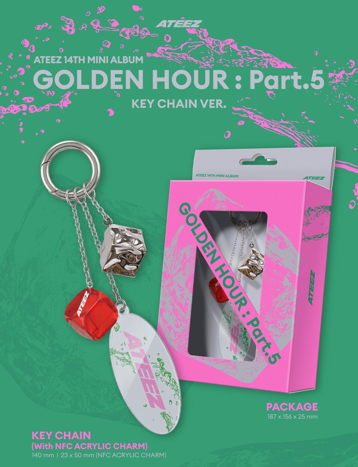 (Withmuu Gift) ATEEZ - 14th Mini Album [GOLDEN HOUR : Part.5] (KEY CHAIN Ver.)