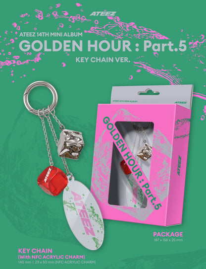 (Withmuu Gift) ATEEZ - 14th Mini Album [GOLDEN HOUR : Part.5] (KEY CHAIN Ver.)