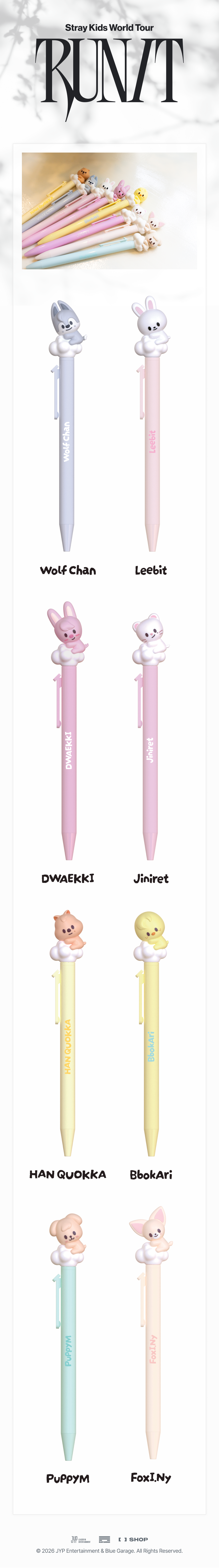 (+ Gift) Stray Kids - [2026 World Tour [RUN IT] MD] SKZOO FIGURE PEN