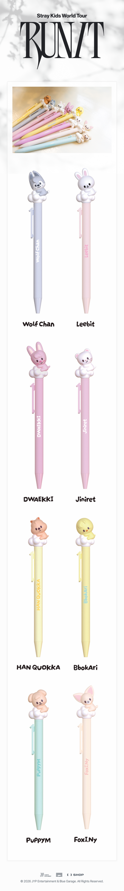 (+ Gift) Stray Kids - [2026 World Tour [RUN IT] MD] SKZOO FIGURE PEN