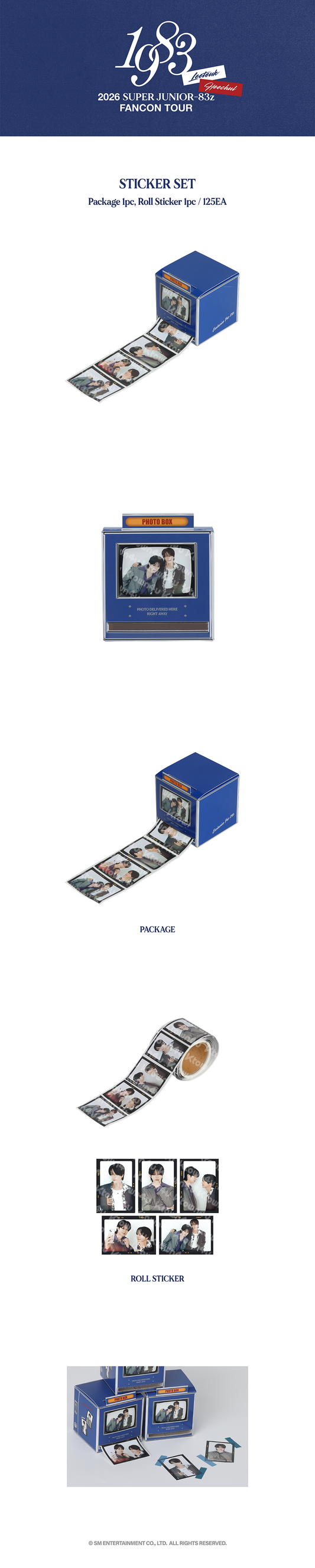 SUPER JUNIOR-83z - [2026 FAN-CON TOUR [1983] IN SEOUL MD] STICKER SET