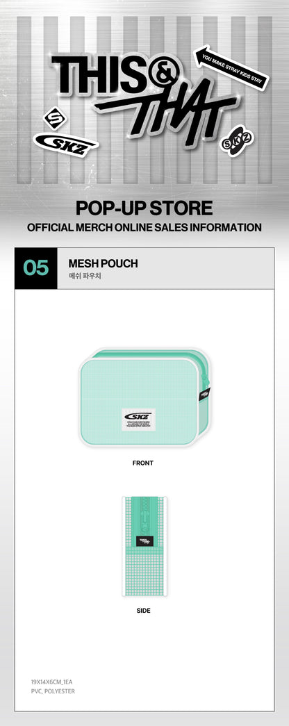 (+ Gift) Stray Kids - [[THIS & THAT] POP-UP MD] MESH POUCH