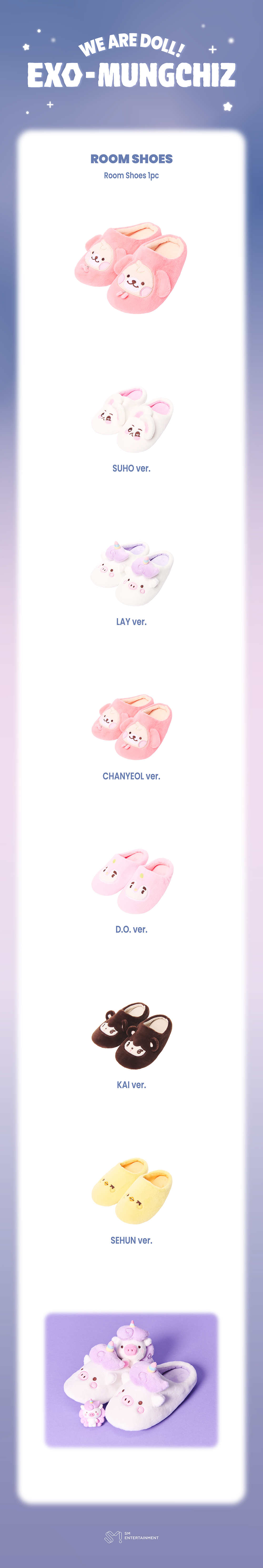 EXO - [2026 [We Are DOLL! EXO-MUNGCHIZ] MD] ROOM SHOES