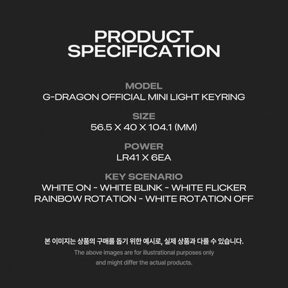 G-DRAGON - OFFICIAL MINI LIGHT KEYRING