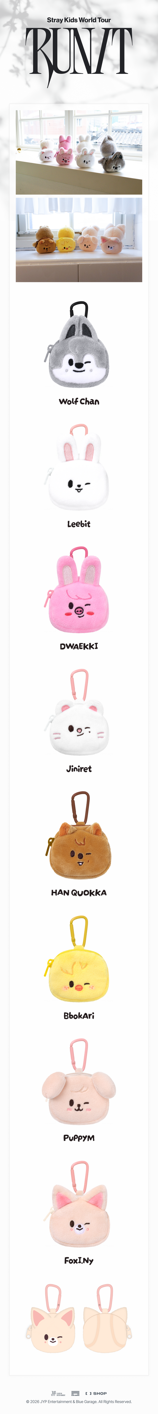 (+ Gift) Stray Kids - [2026 World Tour [RUN IT] MD] SKZOO MINI BACKPACK KEYRING