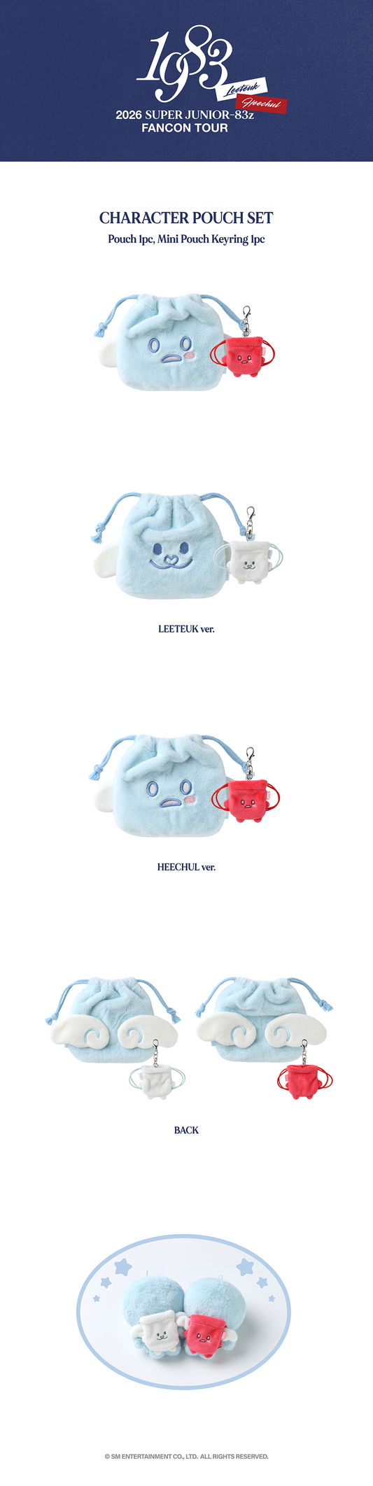 SUPER JUNIOR-83z - [2026 FAN-CON TOUR [1983] IN SEOUL MD] CHARACTER POUCH SET