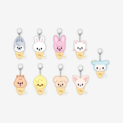 (+ Gift) Stray Kids - [[THIS & THAT] POP-UP MD] PLUSH KEYRING ICECREAM Ver.