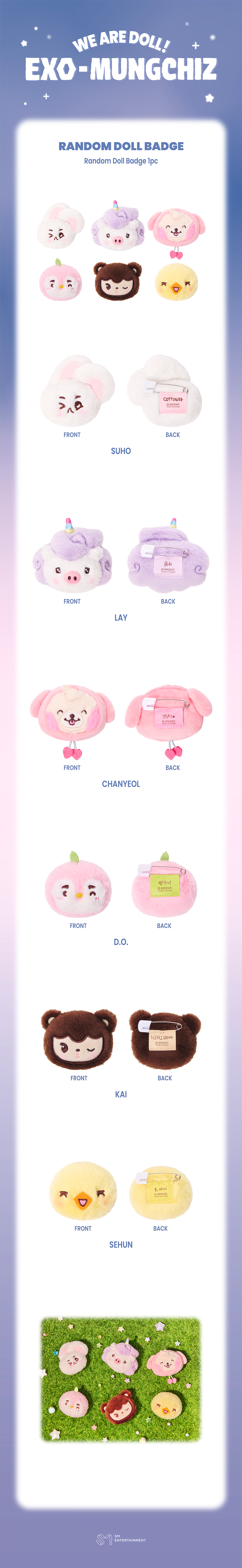 EXO - [2026 [We Are DOLL! EXO-MUNGCHIZ] MD] RANDOM DOLL BADGE