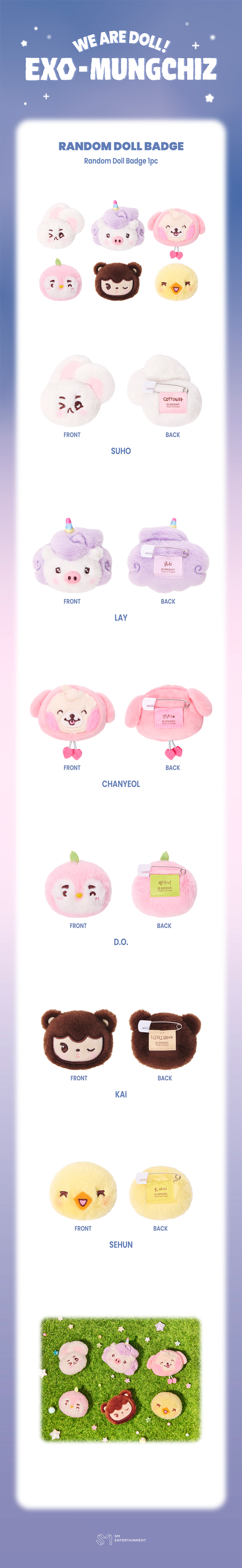 EXO - [2026 [We Are DOLL! EXO-MUNGCHIZ] MD] RANDOM DOLL BADGE
