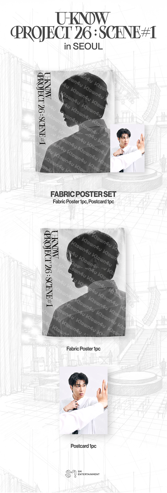 U-KNOW - [2026 [U-KNOW PROJECT 26 : SCENE#1] in SEOUL MD] FABRIC POSTER SET