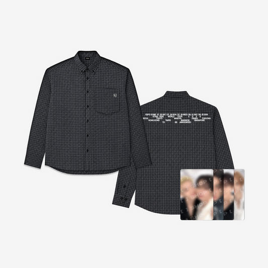 (+ Gift) Stray Kids - [2026 World Tour [RUN IT] MD] CHECK SHIRT