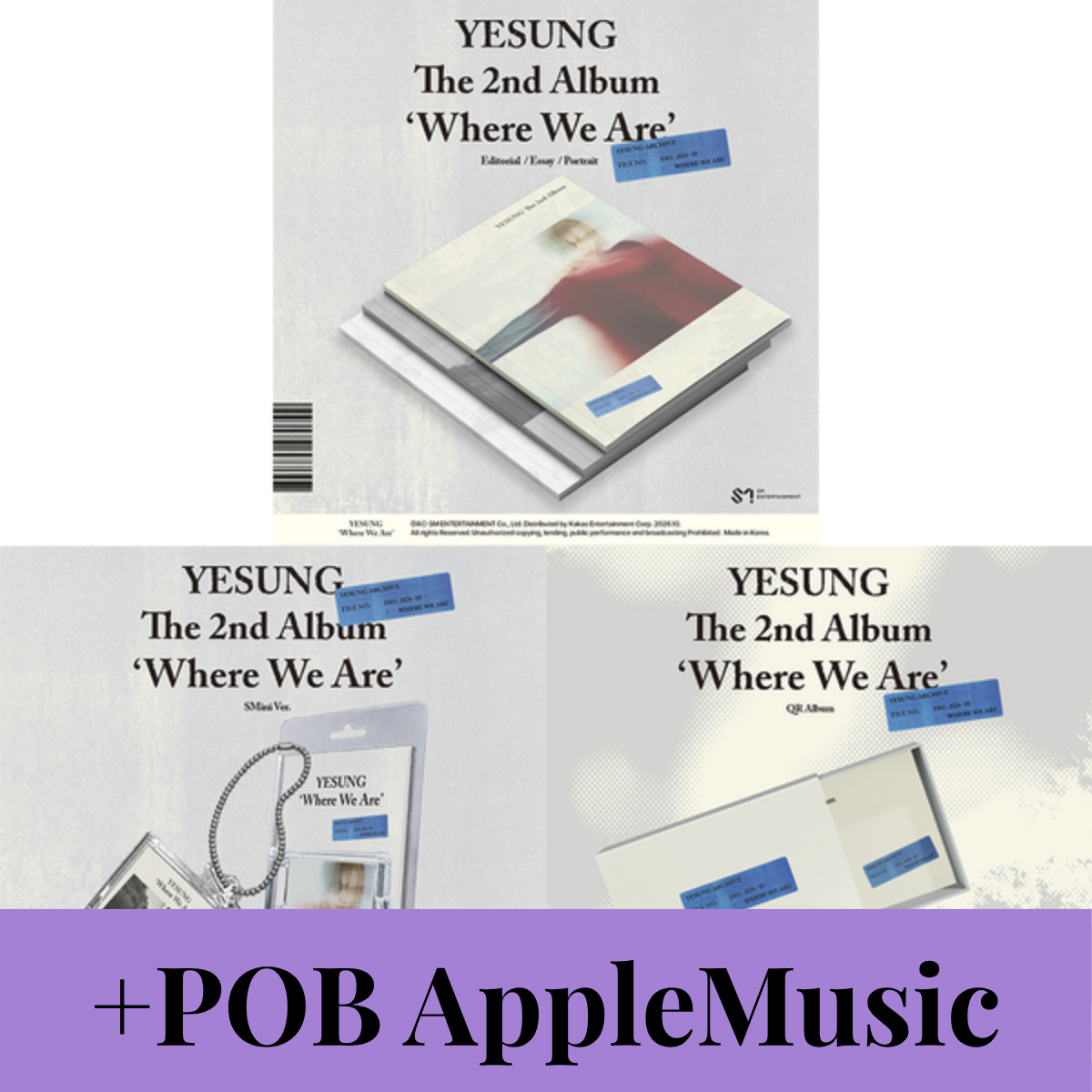 (AppleMusic Gift) YESUNG (SUPER JUNIOR) - 2nd Album [Where We Are] (SET)