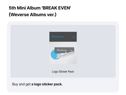 (Werverse Gift) ILLIT - [BREAK EVEN] (Weverse Albums ver.)