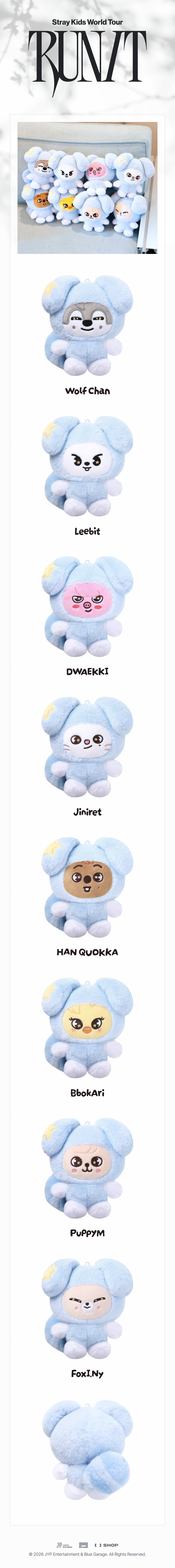 (+ Gift) Stray Kids - [2026 World Tour [RUN IT] MD] SKZOO PLUSH in TASY