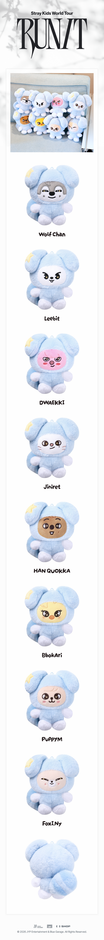 (+ Gift) Stray Kids - [2026 World Tour [RUN IT] MD] SKZOO PLUSH in TASY